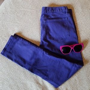 J CREW Royal Blue Toothpick Jeans